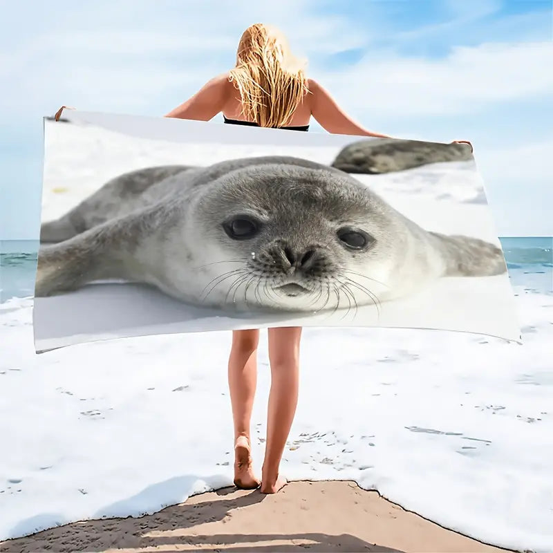 Giant Seal 3D Summer Towel