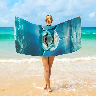 Sharks 3D Summer Towel