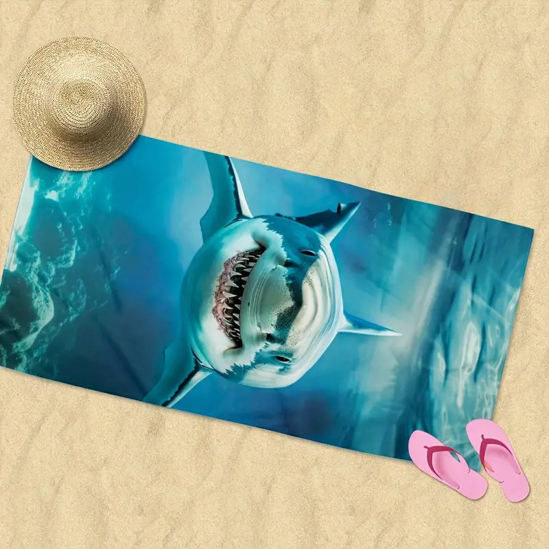 Sharks 3D Summer Towel