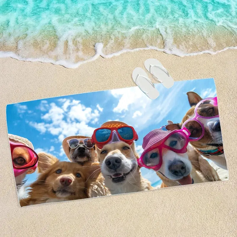 Dog Party 3D Summer Towel