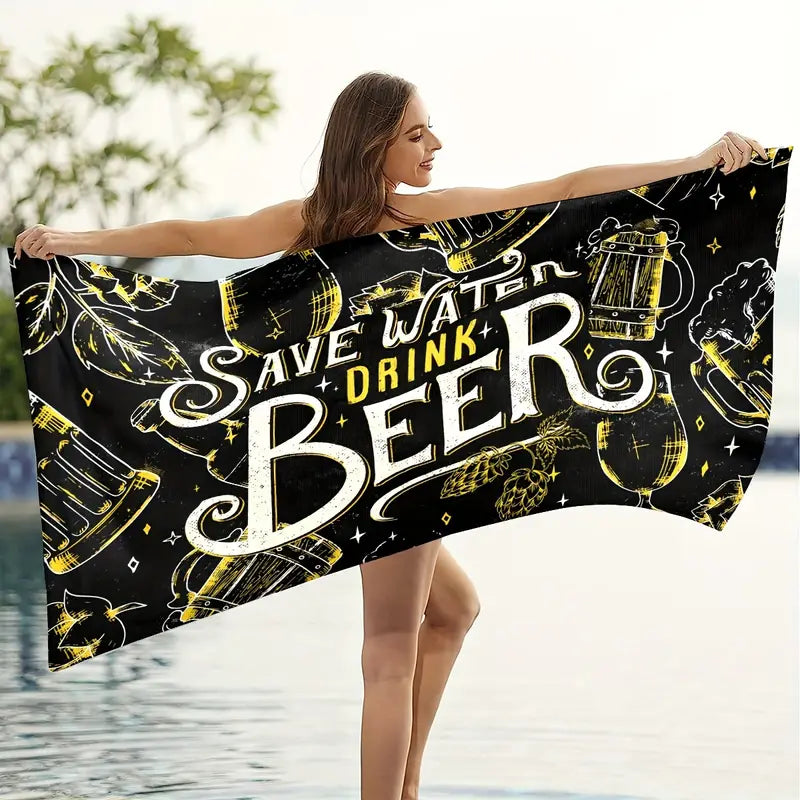 Save Water 3D Summer Towel